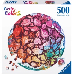 Circle of Colors: Seashells  500pc Round Puzzle-by-Ravensburger