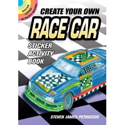 Create Your Own Race Car Sticker Activity Book-by-Dover Publications