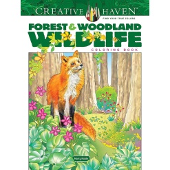 Forest & Woodland Wildlife Coloring Book-by-Dover Publications