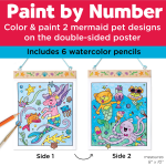 Paint by Numbers Mermaid Pets Wall Art - Image 3