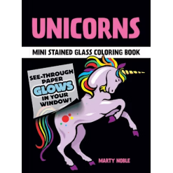 Unicorns Stained Glass Coloring Book-by-Dover Publications