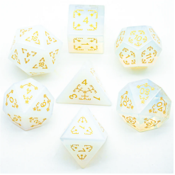 Opalite and Flourish Dice Set-by-Foam Brain Games