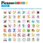 PicassoTiles Graphical Inserts 121pc Set - Image 6