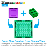 PicassoTiles Magnetic Brick Blocks Toy Tile Combo Pack - Image 2