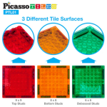PicassoTiles Magnetic Brick Blocks Toy Tile Combo Pack - Image 4