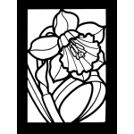 Flowers Stained Glass Coloring Book - Image 2