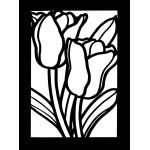Flowers Stained Glass Coloring Book - Image 4
