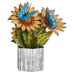 Pop Up Coloring Bouquet - Sunflowers & Butterflies - Image 2