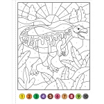 Color-By-Number! Dinosaurs - Image 2