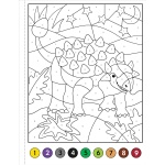 Color-By-Number! Dinosaurs - Image 3