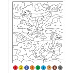 Color-By-Number! Dinosaurs - Image 4