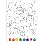Color-By-Number! Unicorns and Friends - Image 3