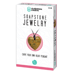 Heart Pendant Soapstone Carving Kit-by-Studiostone Creative