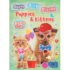 Super Silly Stickers: Puppies & Kittens-by-Simon & Schuster