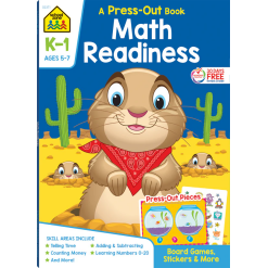 Math Readiness Grades K-1 Press-Out Workbook-by-School Zone