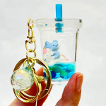 Bear and Unicorn Boba Floaty Key Charm - Image 4