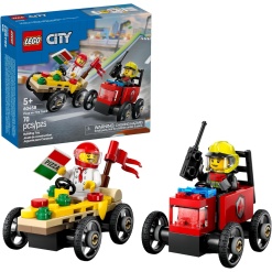 City Pizza vs. Fire Truck Race Car Pack-by-Lego