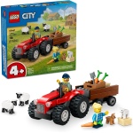 City Red Farm Tractor with Trailer & Sheep-by-Lego
