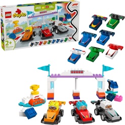 Duplo Town F1 Team Race Cars & Drivers-by-Lego