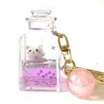 Floating Kitty Jar Charm Keychain - Image 2