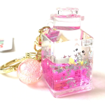Floating Kitty Jar Charm Keychain - Image 3
