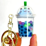 Pastel Cat Boba Floaty Key Charm - Image 2