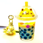 Pastel Cat Boba Floaty Key Charm - Image 4