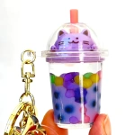 Pastel Cat Boba Floaty Key Charm - Image 5