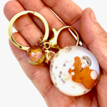 Sleeping Animal Ball Charm Keychain - Image 9