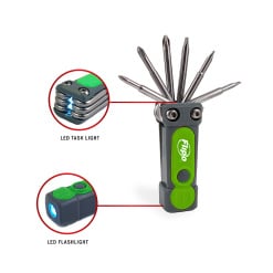 8-in-1 Pocket Tool Box with LED Flashlight and Task Light-by-Flipo