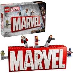 Marvel Logo & Minifigures-by-Lego