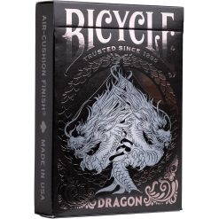 Bicycle Black Dragon Silver Foil-by-Bicycle