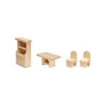 Classic Dining Room Dollhouse Furniture - Image 2