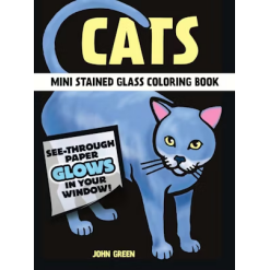 Little Cats Stained Glass Coloring Book-by-Dover Publications