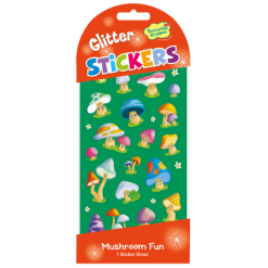 Mushroom Fun Glitter Stickers-by-Peaceable Kingdom