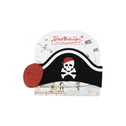Pirate Hat Headband with Eyepatch-by-Great Pretenders