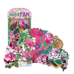 Sarah's Birds & Flowers Paper Fan-by-eeBoo