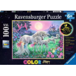 Unicorns in the Moonlight 100pc Glow Puzzle-by-Ravensburger