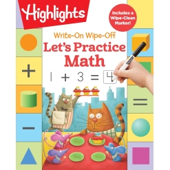 Write-On Wipe-Off Let's Practice Math-by-Highlights