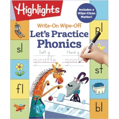 Write-On Wipe-Off Let's Practice Phonics-by-Highlights