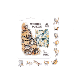 Cat Party Wooden Mini Puzzle-by-Geek Toys