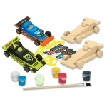Double Racers Wood Craft & Paint Kit - Image 3