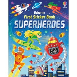 First Sticker Book Superheroes-by-Usborne