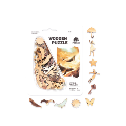 Flying Whales Wooden Mini Puzzle-by-Geek Toys