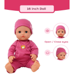 Interactive 16” Baby Doll Toy Doctor Kit with Light Up Heartbeat Sound Stethoscope - Image 5