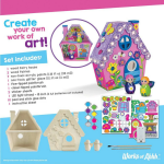 Light-Up Fairy House Wood Craft & Paint Kit - Image 2