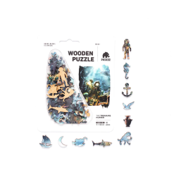 Treasure Hunter Wooden Mini Puzzle-by-Geek Toys
