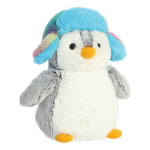 9" Pom Pom Penguin Rainbow Trapper Hat - Image 2