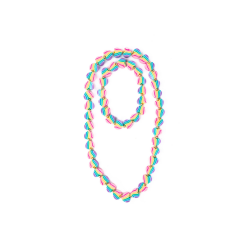 Heart of Many Colors Necklace & Bracelet Set-by-Great Pretenders