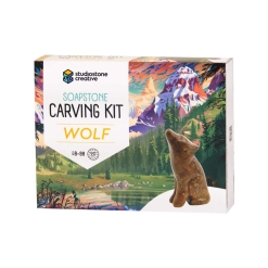 Wolf Soapstone Carving Kit-by-Studiostone Creative